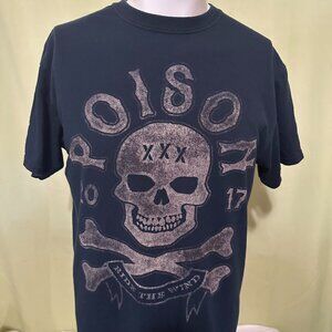 Poison Hide the Wind 2017 2021 Tour Men's Black Shirt Medium